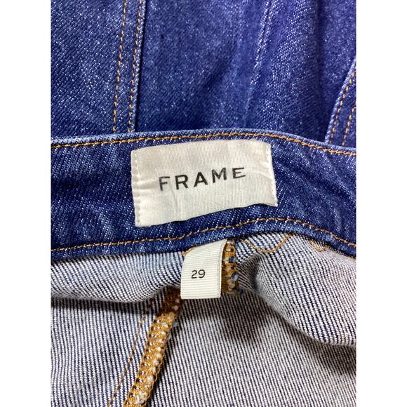 Frame 'Sailor' Blue Snap Denim Shorts Size 29 (6-8) - Picture 4 of 4